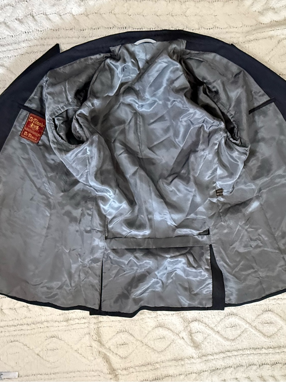 De Vonaire Charcoal Gray Wool Double Breasted Blazer Large - Picture 8 of 14